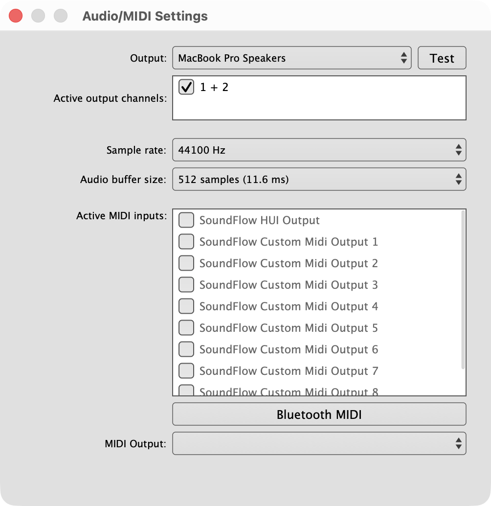 Audio/MIDI Settings