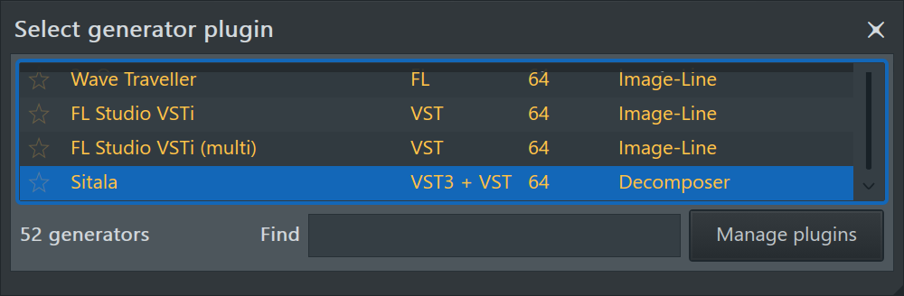 Select generator plugin