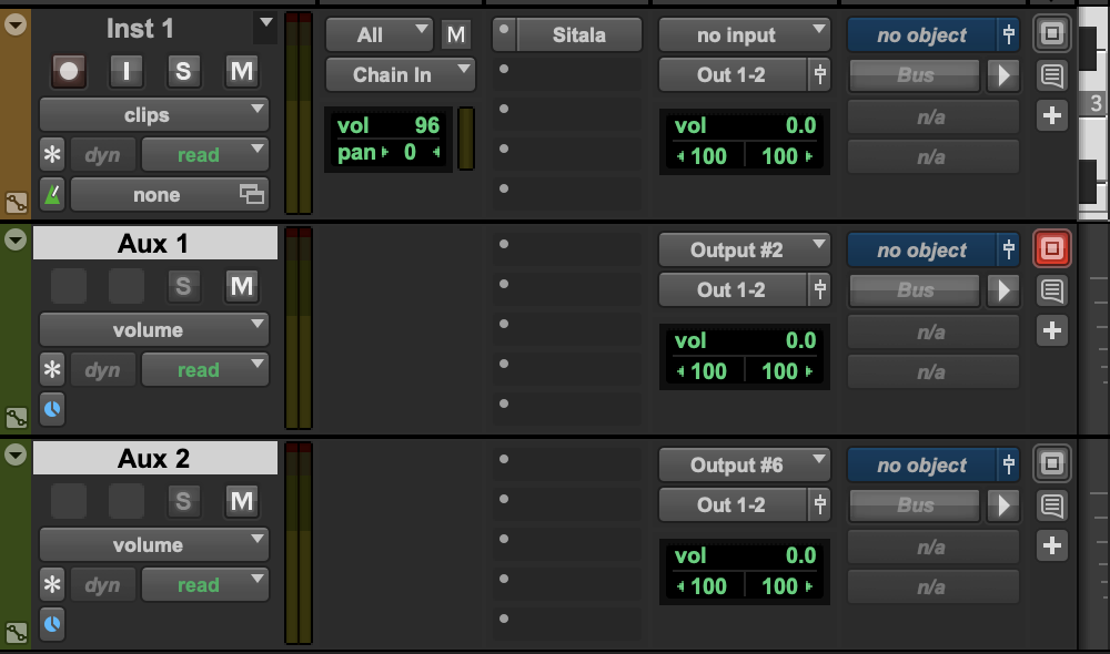 Pro Tools tracks